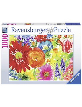 Rompecabezas Ravensburger Flores De Colores 1000 Piezas