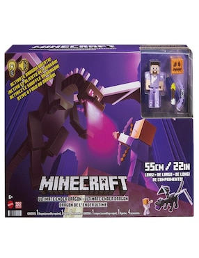 Figura de acción articulada Minecraft collectors Mattel con luz y sonido
