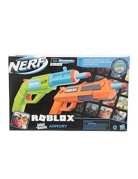 Pistola de dardos Hasbro Gaming Nerf Roblox Jailbreak Armory