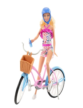 Muñeca fashion Barbie Paseo bicileta
