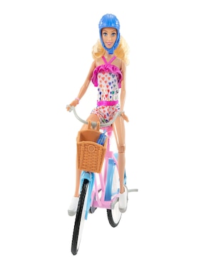 Muñeca fashion Barbie Paseo bicileta