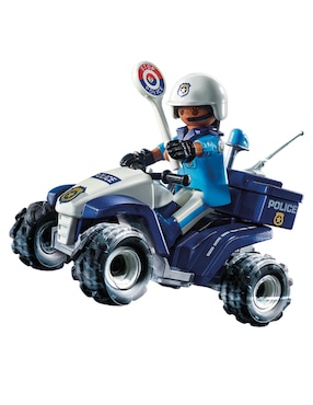 Juguete De Construcción Playmobil Quad Police Con 21 Piezas