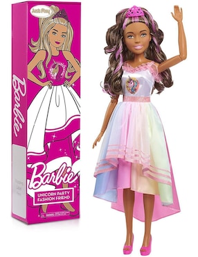 Muñeca Barbie Barbie Gigante Pelo Castaño