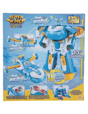 Vehículo transformable Alpha world aircraft robot Super Wings