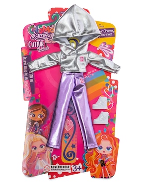 Ropa y accesorio de muñeca Conjunto athleisure metálico Distroller Neonato
