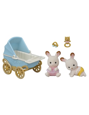 Set Chocolate Rabbit Twins Sylvanian Families