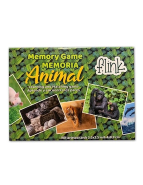 Juego De Memoria Animal 100 Cartas Flink Juego De Memoria Animal Flink 100 Cartas