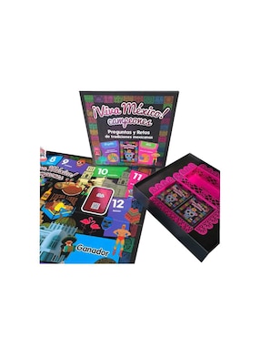 Juego de mesa ¡Viva México! Campeones. Tablero, 200 cartas y fichas de personajes Flink