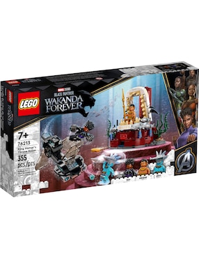 Set de construcción Lego Salón del Trono del Rey Namor de Marvel Studios con 355 piezas