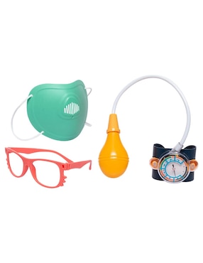 Ropa y accesorio de muñeca Farmacia set: lentes, presión y mascarilla Distroller Neonato