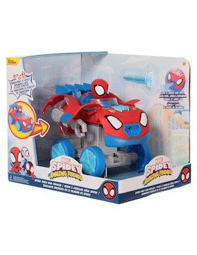Vehículo transformable Spider-Man escalador mecánico en la telaraña de spidey Marvel