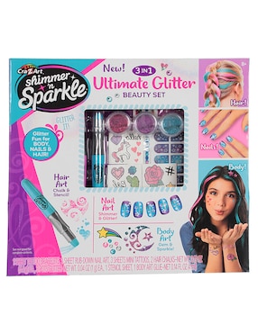 Set accesorios de belleza Shimmer & Sparkle Ruz Ultimate Glitter