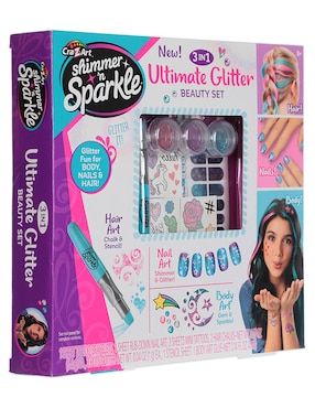 Set accesorios de belleza Shimmer & Sparkle Ruz Ultimate Glitter