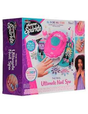 Set de manicure Shimmer & Sparkle Ruz The Real Ultimate Nail Spa