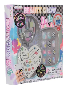 Set de uñas Hot Focus Beauty Glow Nails