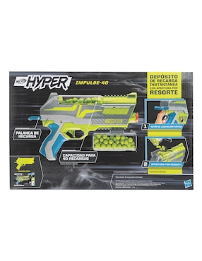 Pistola de dardos Nerf Hyper Upgrade Impulse-40