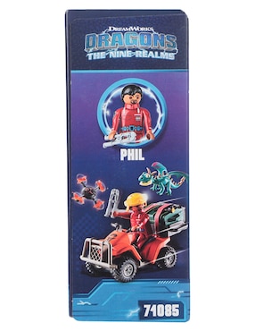 Set de construcción Playmobil Dragones: Los Nueve Reinos Icaris Quad & Phil de DreamWorks con 28 piezas