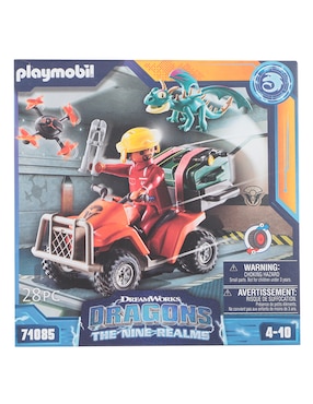 Set de construcción Playmobil Dragones: Los Nueve Reinos Icaris Quad & Phil de DreamWorks con 28 piezas