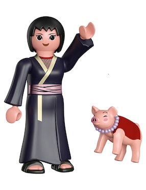 Figura Playmobil Shizune De Naruto Shippuden Con 5 Piezas