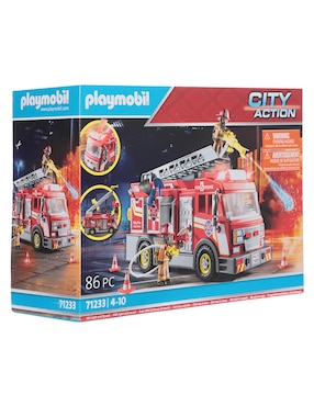 Set de construcción Playmobil Camión de bomberos de City action con 86 piezas