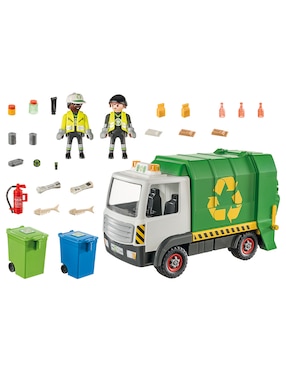 Set Construcción Playmobil Camión De Reciclaje Con 61 Piezas