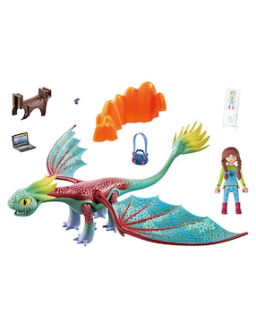 Set Construcción Playmobil Dragons: The Nine Realms Feathers & Alex De DreamWorks Con 14 Piezas