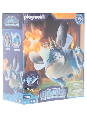 Set construcción Playmobil Dragons: The Nine Realms Plowhorn & D'Angelo de DreamWorks con 17 piezas