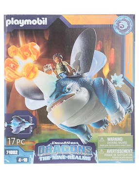 Set construcción Playmobil Dragons: The Nine Realms Plowhorn & D'Angelo de DreamWorks con 17 piezas