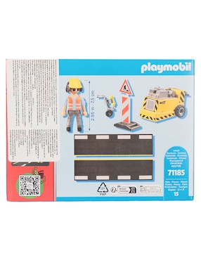 Set de construcción Playmobil Trabajador de la construcción con cortador de bordes de City action con 15 piezas