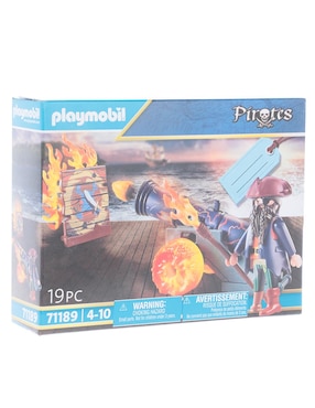 Set construcción Playmobil Pirates Pirata con cañón con 19 piezas
