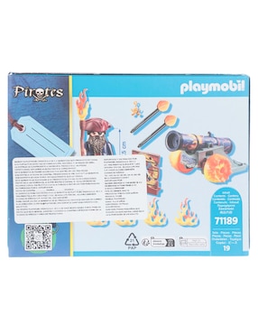 Set construcción Playmobil Pirates Pirata con cañón con 19 piezas