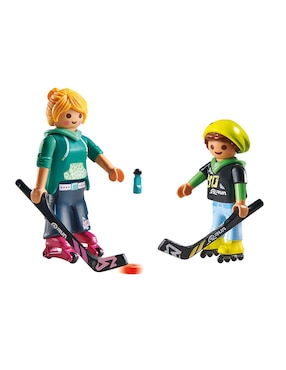 Set De Construcción Playmobil Hockey Sobre Patines Con 13 Piezas