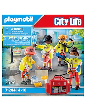 Set construcción Playmobil Equipo de Rescate de City Life con 25 piezas