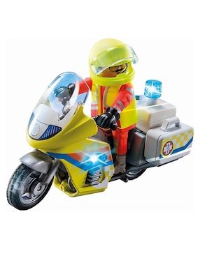 Playmobil City Life Moto De Emergencias Con Luz Intermiente 71205