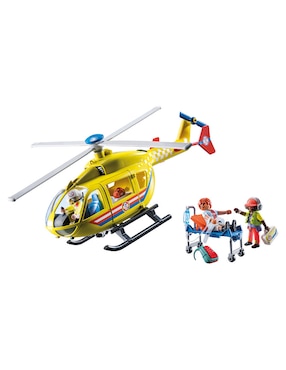 Set Construcción Playmobil Helicóptero De Rescate De City Life Con 48 Piezas