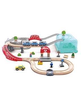 Pista Armable Hape City Train Bucket