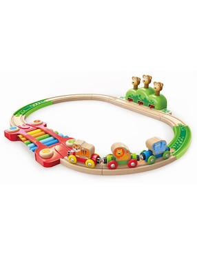 Pista Armable Hape Music And Monkey Railway