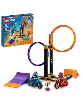 Set de construcción Lego Desafío acrobático: anillos giratorios de City con 117 piezas