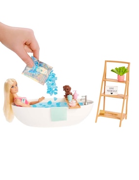 Muñeca fashion Barbie Baño burbujas