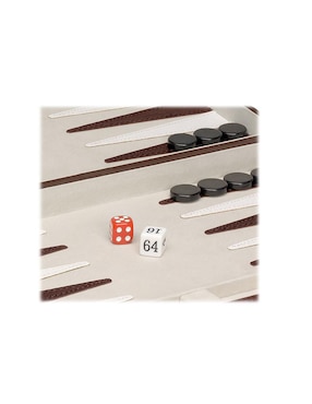 Backgammon Cayro The Games 709C Color Blanco Juego con Maleta para viaje Cayro The Games