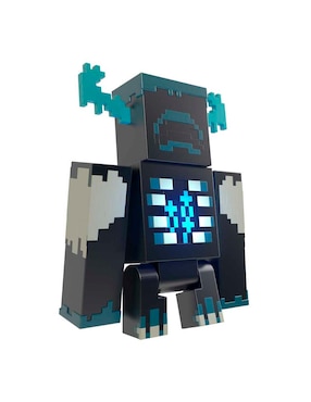 Figura De Acción Warden Mattel Con Luz Y Sonido Articulado Minecraft