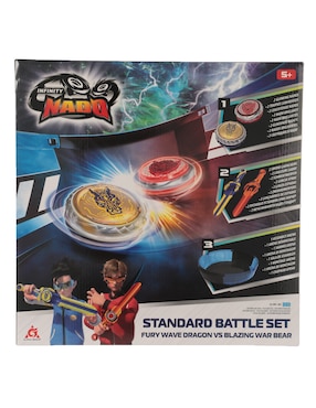 Set figuras acción articulada Infinity Nado Fury Wave Dragon Vs Blazing Bear Alpha con luz