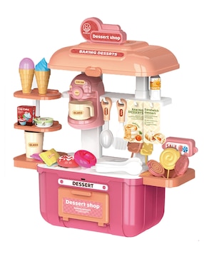   Basics - Caja de juguetes de madera, color rosa : Hogar  y Cocina