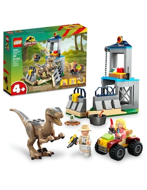 Set construcción Lego Jurassic World™ Escape del Velocirraptor 137 piezas