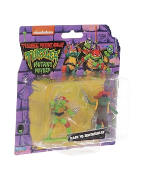 Set figuras acción articulada Tortugas Ninja Raphael & Donatello Bandai