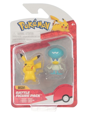 Set figuras acción articulada Pokémon Pikachu y Quaxly collectors Jazwares