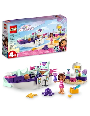 Set de construcción Lego Barco y Spa de Gabby y Gatirena de Gabby's Dollhouse con 88 piezas