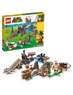 Set de construcción Lego Set de expansión: Vagoneta minera de Diddy Kong de Super Mario Bros con 1157 piezas