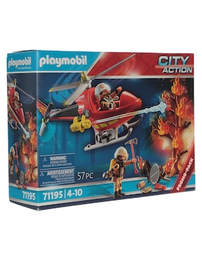 Playmobil City action Helicóptero de bomberos 71195