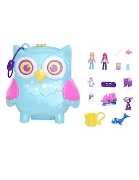 Muñeca Fashion Polly Pocket Lechuza De Pijama Party Snowy Sleepover!